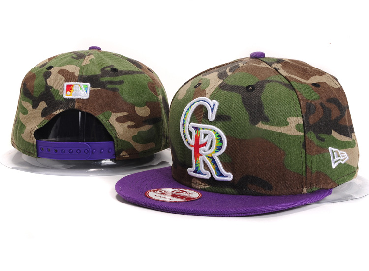 MLB Colorado Rockies NE Snapback Hat #12